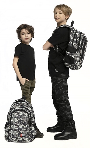 Plecaki szkolne z dinozaurami dla chłopców 